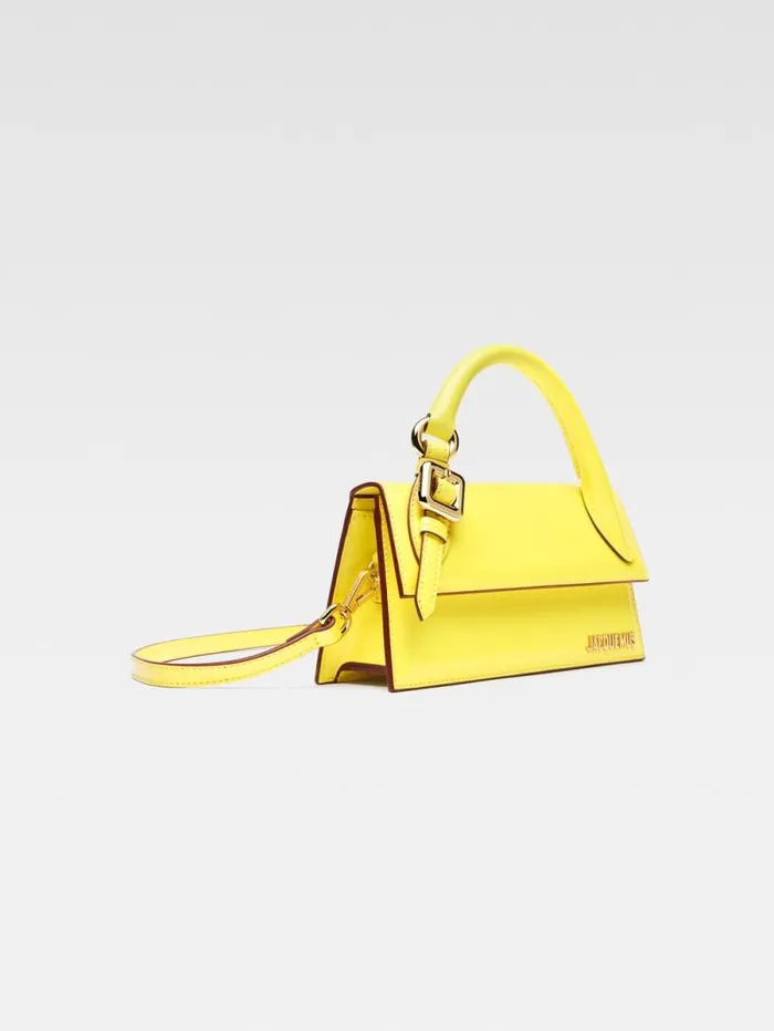 JACQUEMUS The Long Chiquito With Buckle Yellow Women Crossbody and Handbags JACQUEMUS The Long Chiquito With Buckle Yellow Women Crossbody and Handbags