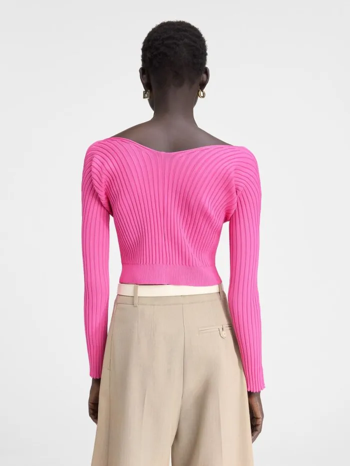 JACQUEMUS The Long Pral Knit Neon Pink Women Knits JACQUEMUS The Long Pral Knit Neon Pink Women Knits