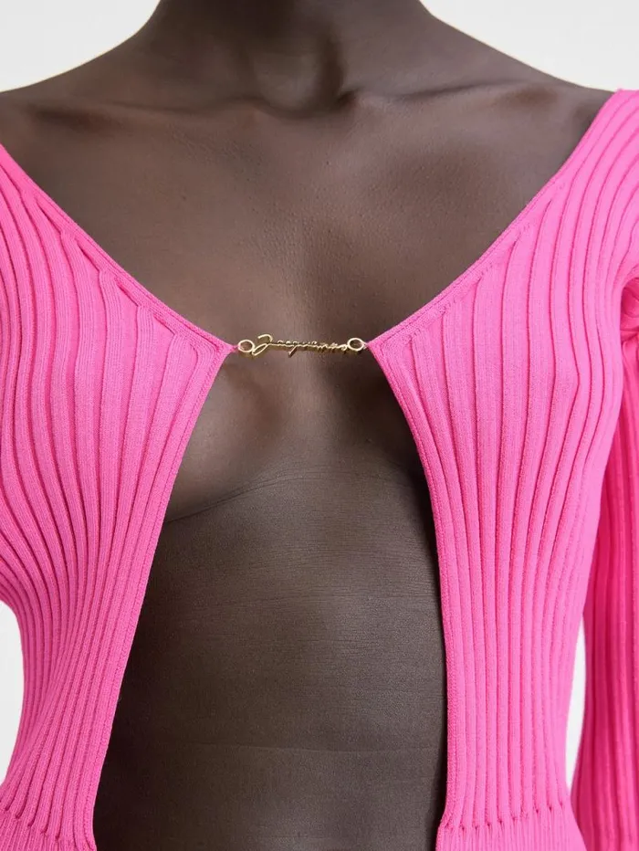 JACQUEMUS The Long Pral Knit Neon Pink Women Knits JACQUEMUS The Long Pral Knit Neon Pink Women Knits