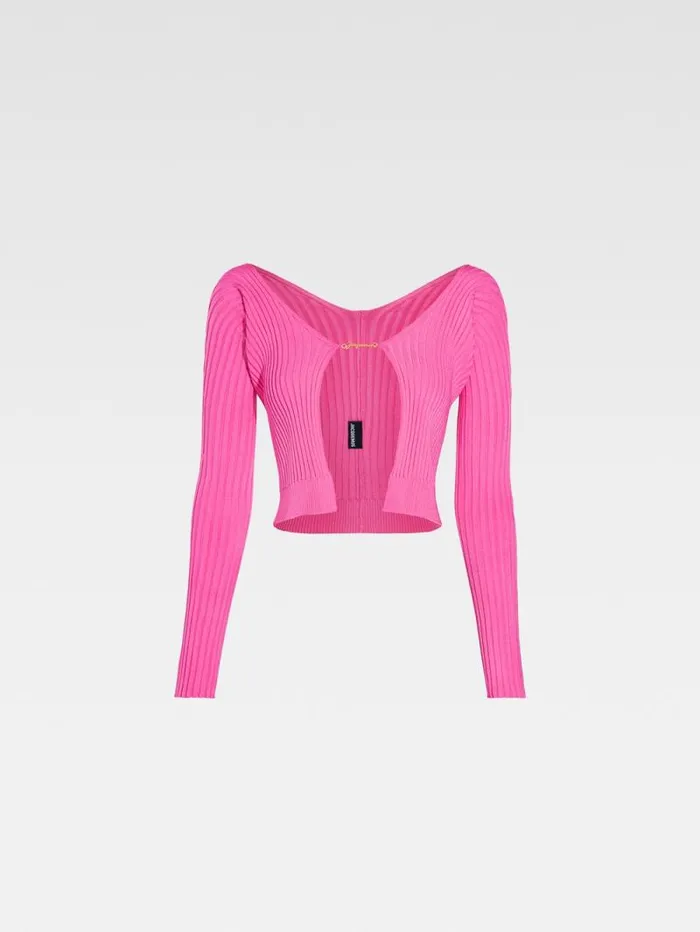 JACQUEMUS The Long Pral Knit Neon Pink Women Knits JACQUEMUS The Long Pral Knit Neon Pink Women Knits