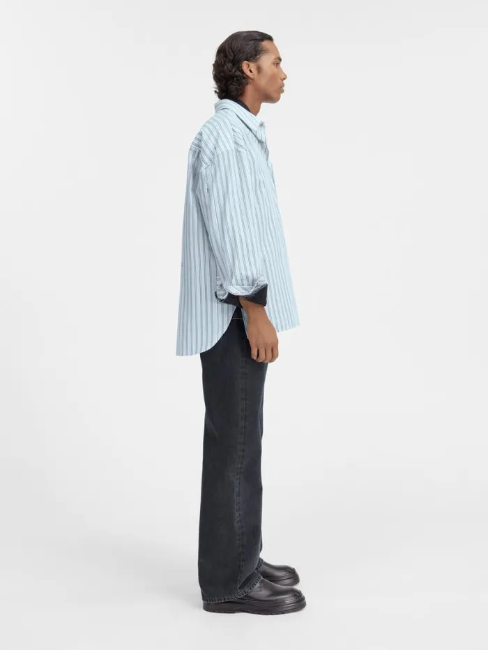 JACQUEMUS The Longsleeve Shirt Print Blue Stripes Men Shirts JACQUEMUS The Longsleeve Shirt Print Blue Stripes Men Shirts