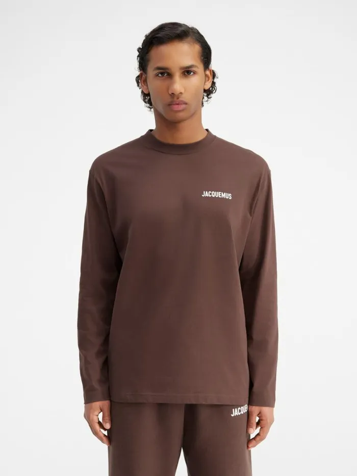 JACQUEMUS The Longsleeve Tshirt Brown WomenMen Tshirts