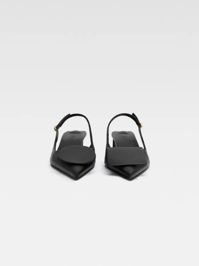 JACQUEMUS The Low Duelo Slingbacks Black Women Shoes