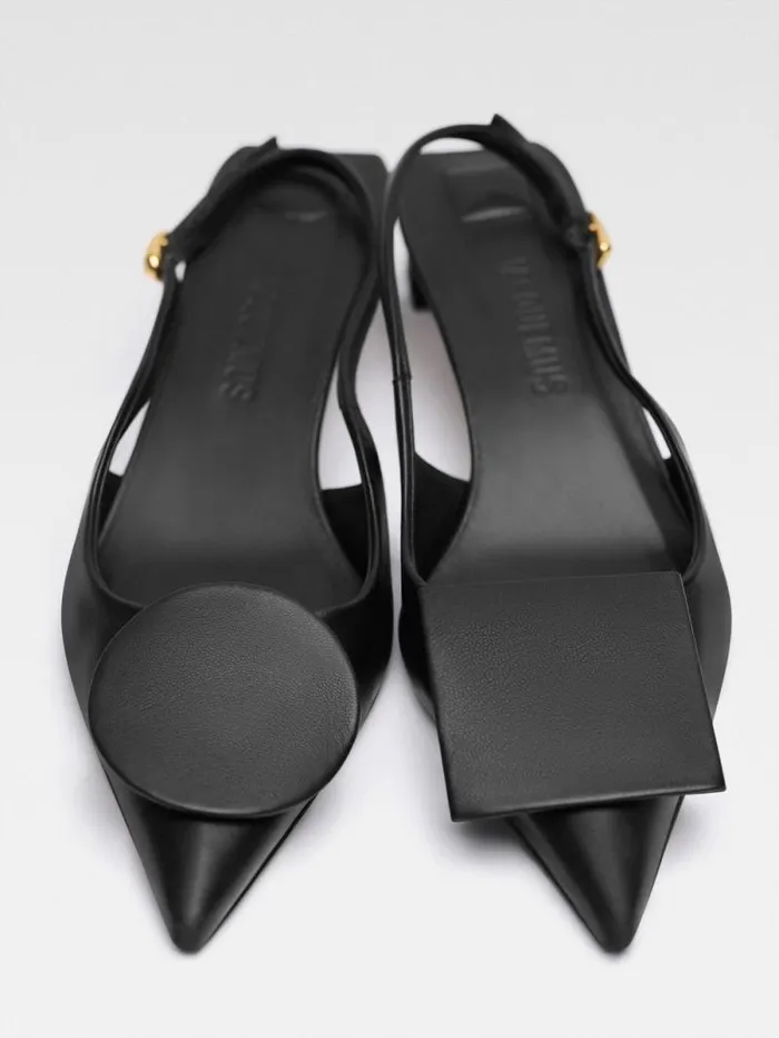 JACQUEMUS The Low Duelo Slingbacks Black Women Shoes