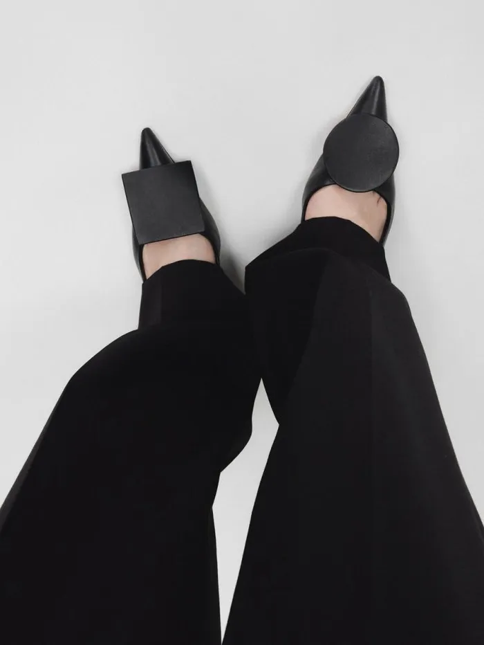 JACQUEMUS The Low Duelo Slingbacks Black Women Shoes