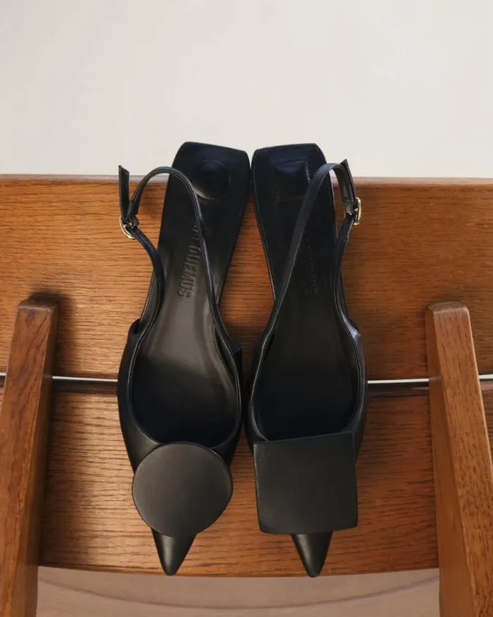 JACQUEMUS The Low Duelo Slingbacks Black Women Shoes