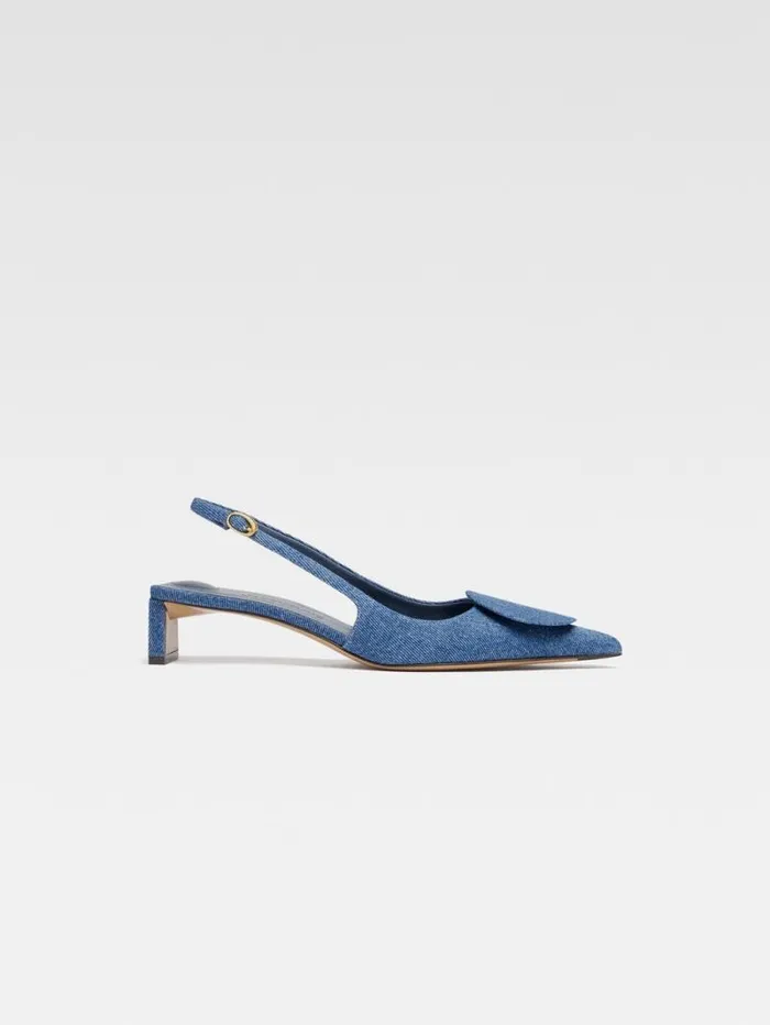 JACQUEMUS The Low Duelo Slingbacks Blue Women Shoes