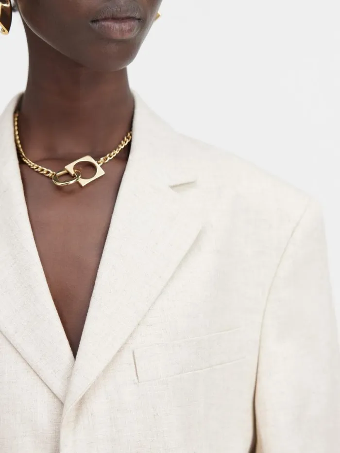 JACQUEMUS The Man039s Jacket Light Beige Women Coats and Jackets