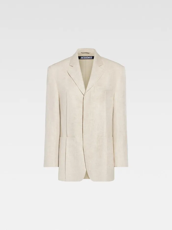 JACQUEMUS The Man039s Jacket Light Beige Women Coats and Jackets