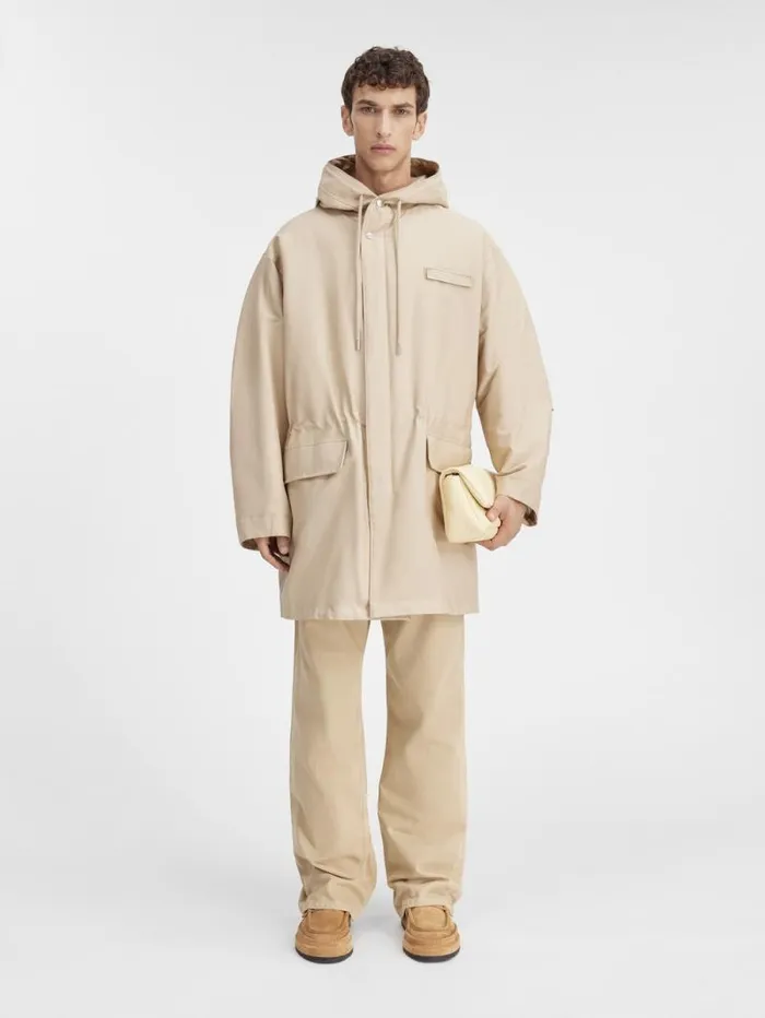 JACQUEMUS The Marrone Parka Beige Men Coats and Jackets