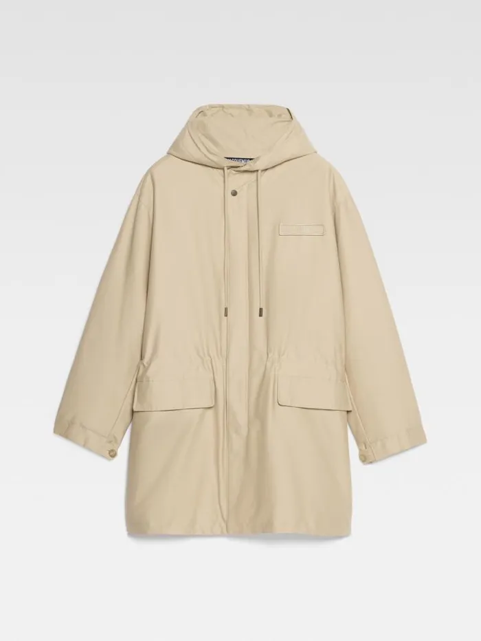 JACQUEMUS The Marrone Parka Beige Men Coats and Jackets