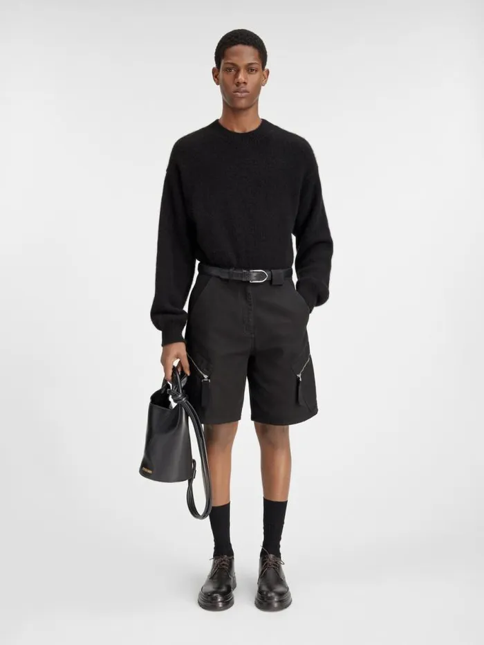JACQUEMUS The Marrone Shorts Black Men Trousers and Shorts
