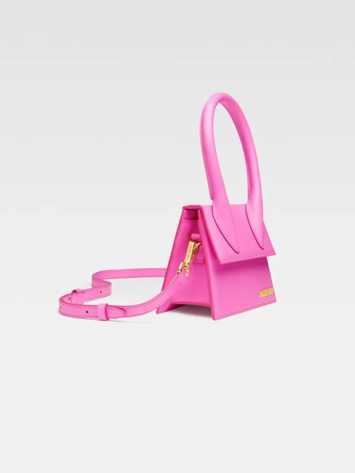 JACQUEMUS The Medium Chiquito Pink Women Crossbody and Handbags JACQUEMUS The Medium Chiquito Pink Women Crossbody and Handbags