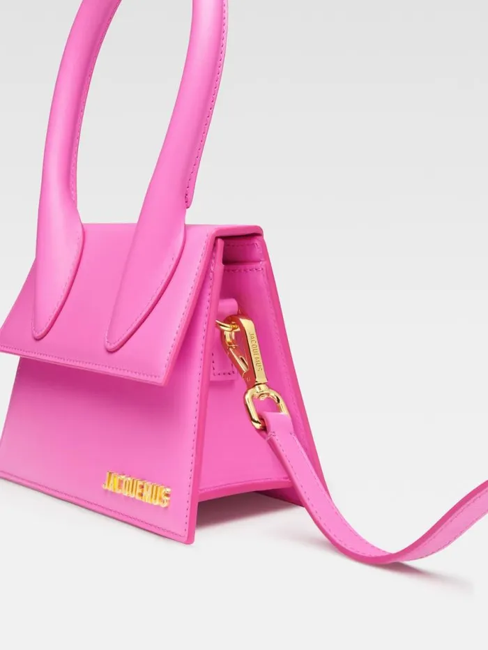 JACQUEMUS The Medium Chiquito Pink Women Crossbody and Handbags JACQUEMUS The Medium Chiquito Pink Women Crossbody and Handbags