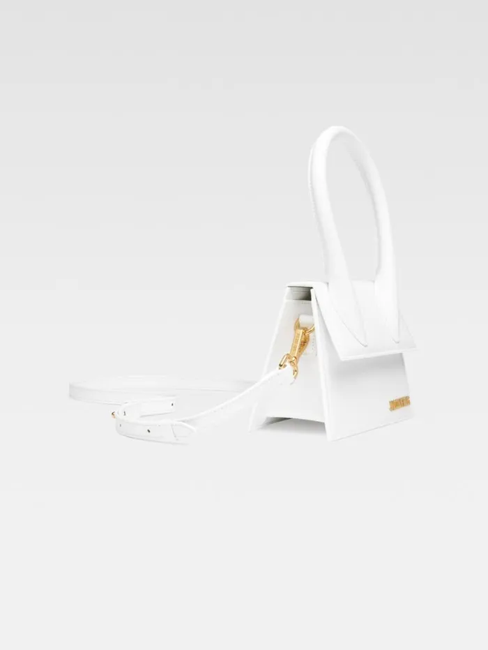 JACQUEMUS The Medium Chiquito White Women Crossbody and Handbags JACQUEMUS The Medium Chiquito White Women Crossbody and Handbags