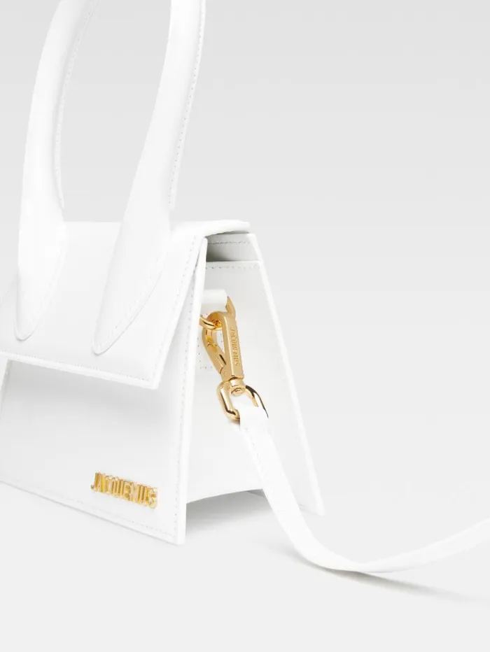 JACQUEMUS The Medium Chiquito White Women Crossbody and Handbags JACQUEMUS The Medium Chiquito White Women Crossbody and Handbags
