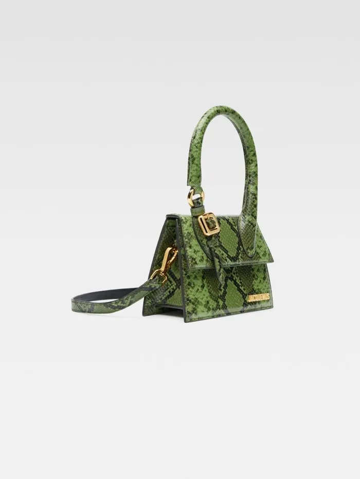 JACQUEMUS The Medium Chiquito With Buckle Green Women Crossbody and Handbags
