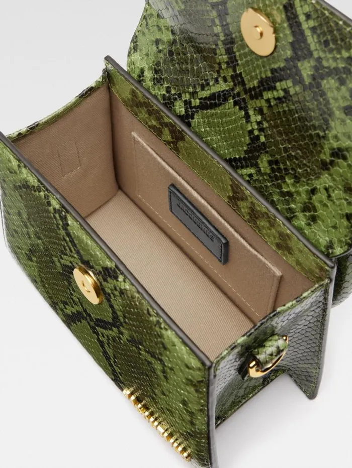 JACQUEMUS The Medium Chiquito With Buckle Green Women Crossbody and Handbags