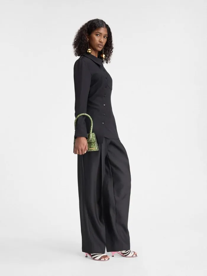 JACQUEMUS The Medium Chiquito With Buckle Green Women Crossbody and Handbags
