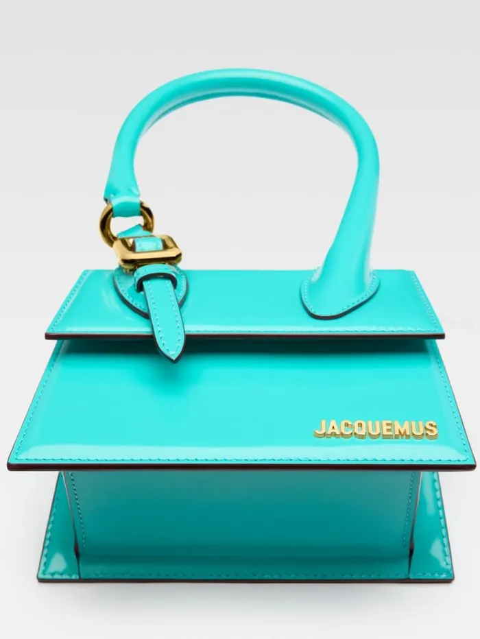 JACQUEMUS The Medium Chiquito With Buckle Turquoise Women Crossbody and Handbags
