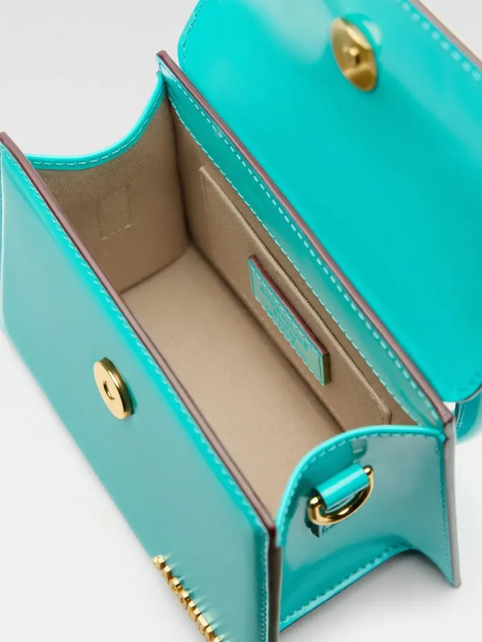 JACQUEMUS The Medium Chiquito With Buckle Turquoise Women Crossbody and Handbags