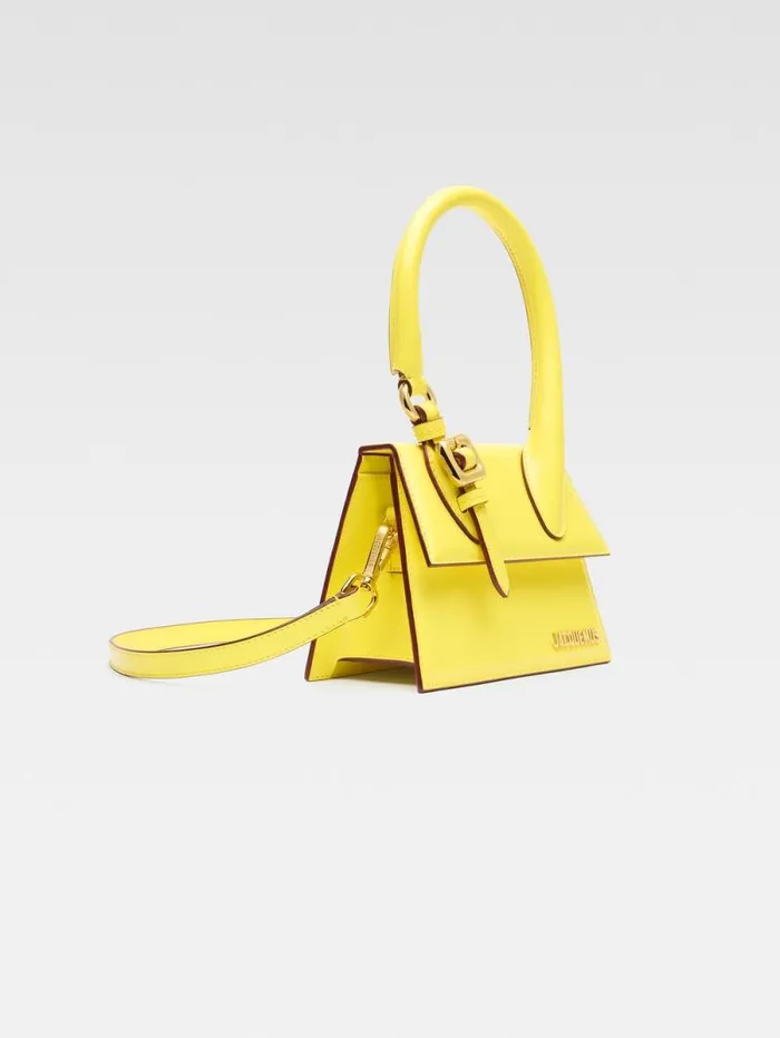 JACQUEMUS The Medium Chiquito With Buckle Yellow Women Crossbody and Handbags