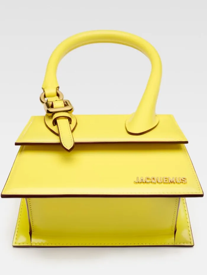 JACQUEMUS The Medium Chiquito With Buckle Yellow Women Crossbody and Handbags