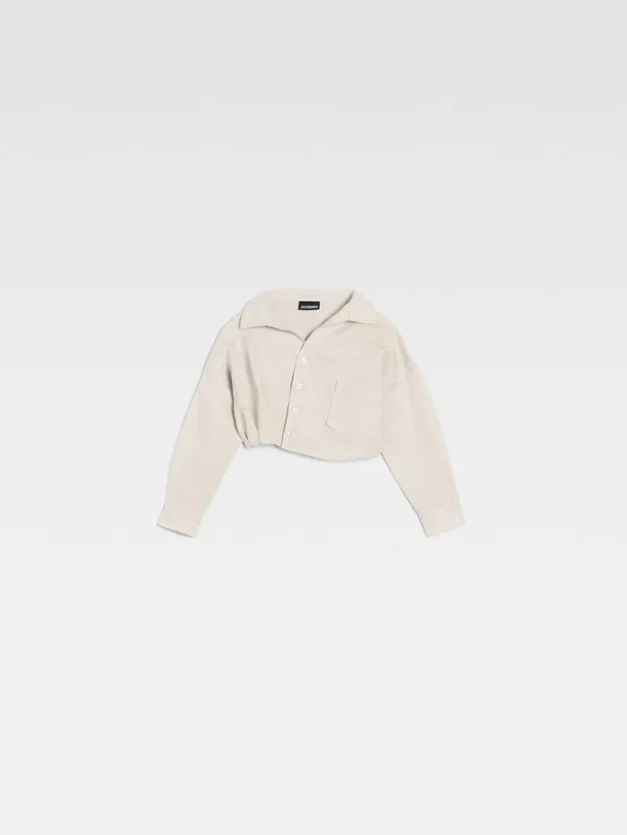 JACQUEMUS The Mejean Kids039 Shirt Light Beige WomenMen Tops JACQUEMUS The Mejean Kids039 Shirt Light Beige WomenMen Tops