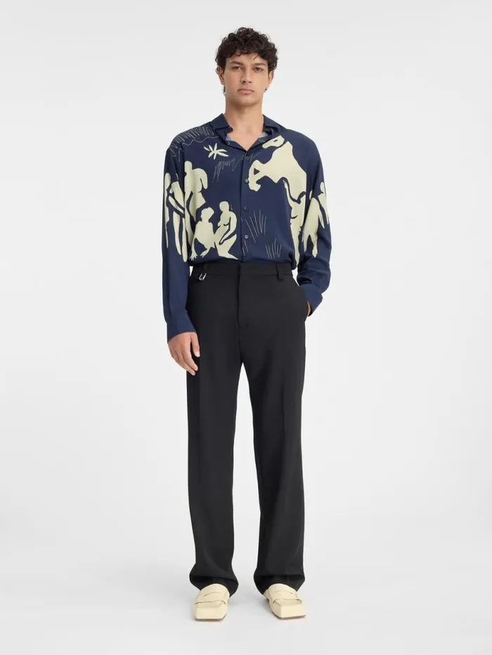 JACQUEMUS The Melo Pants Black Men Trousers and Shorts