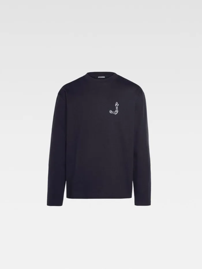 JACQUEMUS The Mer Longsleeve Tshirt Dark Navy Men Tshirts JACQUEMUS The Mer Longsleeve Tshirt Dark Navy Men Tshirts