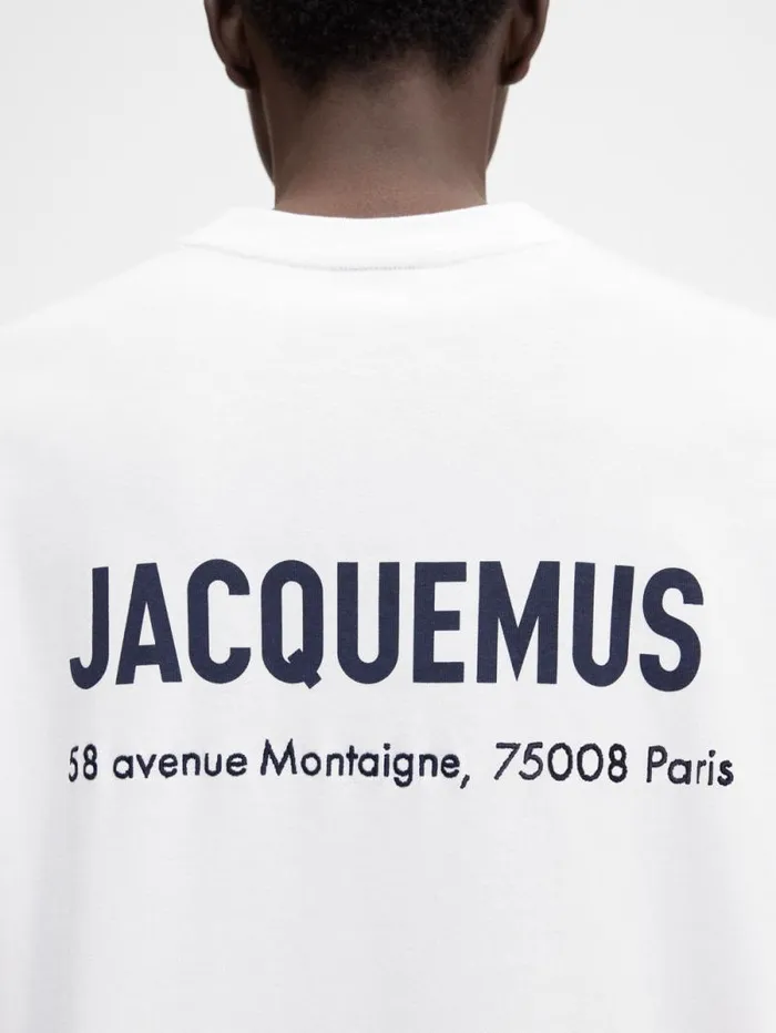 JACQUEMUS The Montaigne Tshirt Montaigne White WomenMen Tshirts