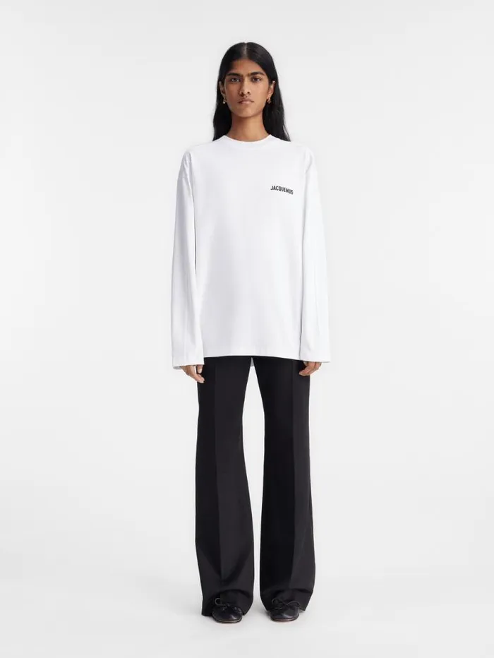 JACQUEMUS The Montaigne Tshirt Montaigne White WomenMen Tshirts