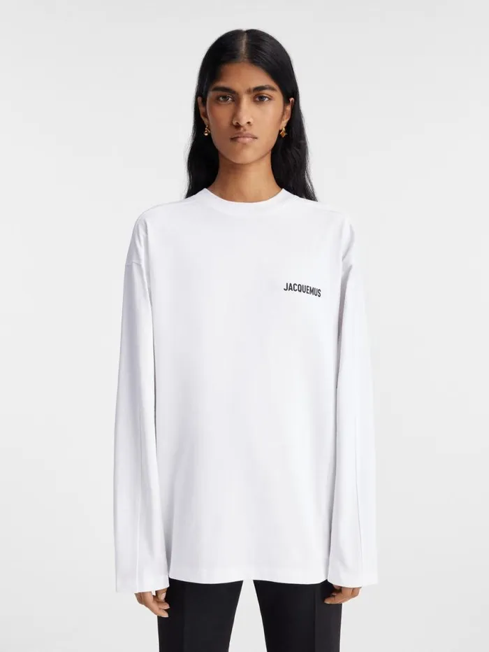 JACQUEMUS The Montaigne Tshirt Montaigne White WomenMen Tshirts