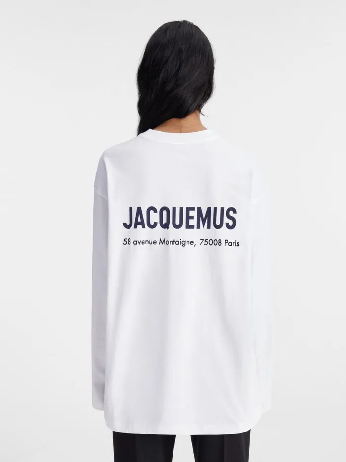JACQUEMUS The Montaigne Tshirt Montaigne White WomenMen Tshirts
