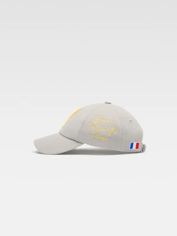 JACQUEMUS The New York Baseball Cap Grey WomenMen Hats