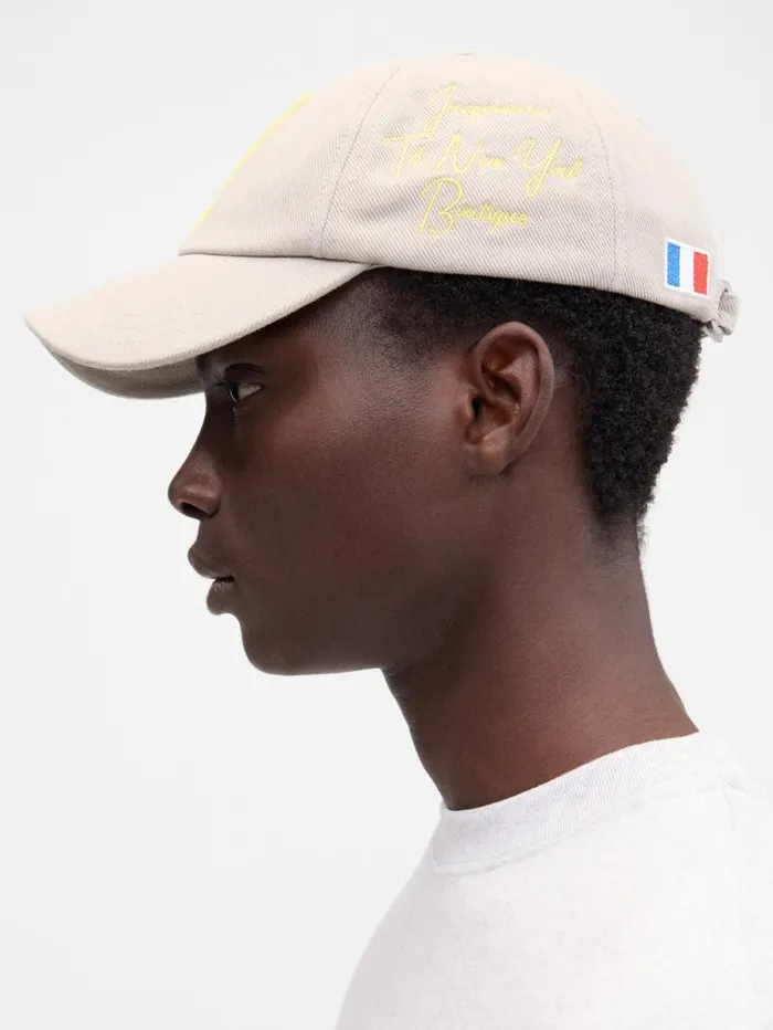 JACQUEMUS The New York Baseball Cap Grey WomenMen Hats