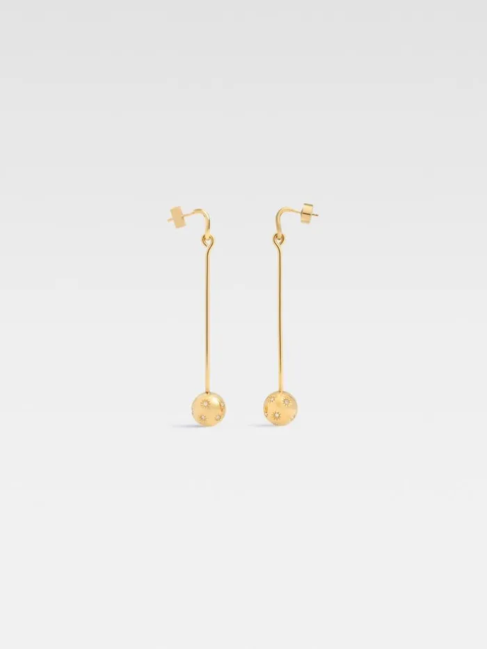 JACQUEMUS The Nodo Earrings Gold Crystal Women Jewellery