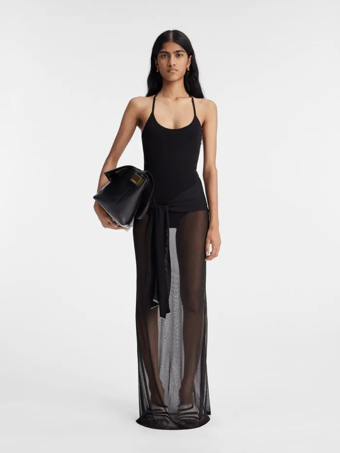 JACQUEMUS The Nodo Knit Dress Black Women Dresses and Skirts