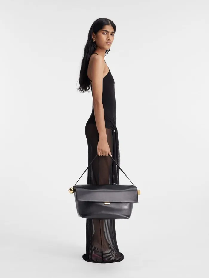 JACQUEMUS The Nodo Knit Dress Black Women Dresses and Skirts JACQUEMUS The Nodo Knit Dress Black Women Dresses and Skirts