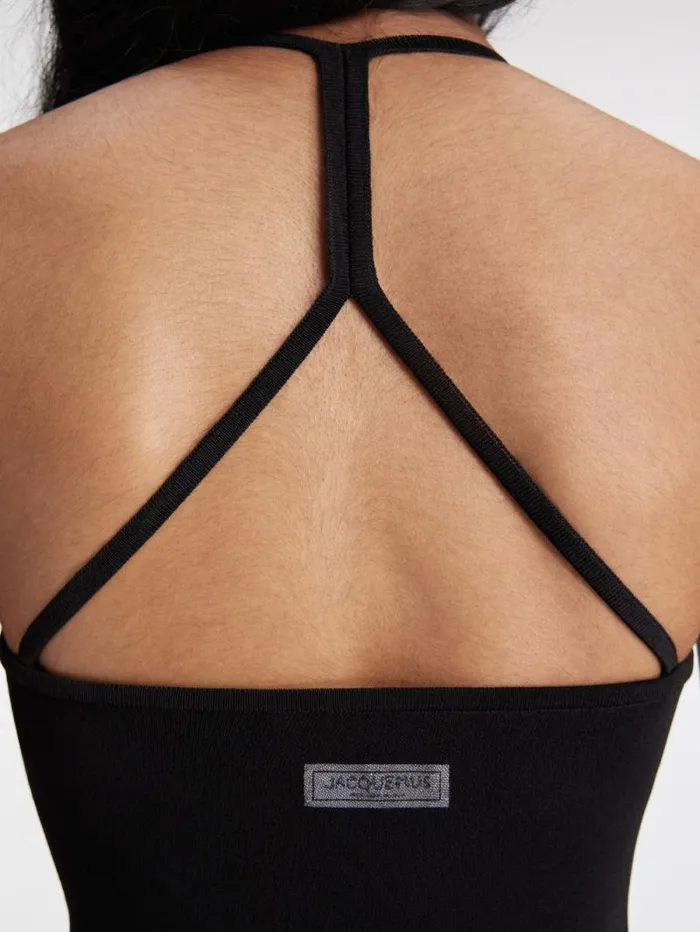 JACQUEMUS The Nodo Knit Dress Black Women Dresses and Skirts JACQUEMUS The Nodo Knit Dress Black Women Dresses and Skirts