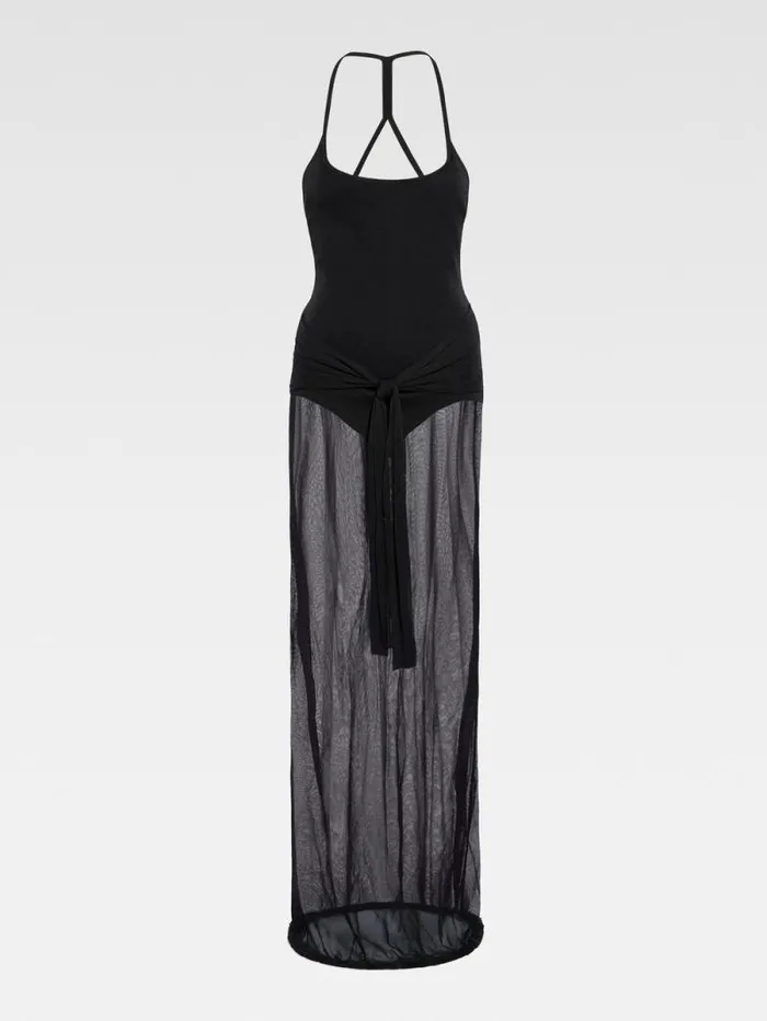 JACQUEMUS The Nodo Knit Dress Black Women Dresses and Skirts JACQUEMUS The Nodo Knit Dress Black Women Dresses and Skirts