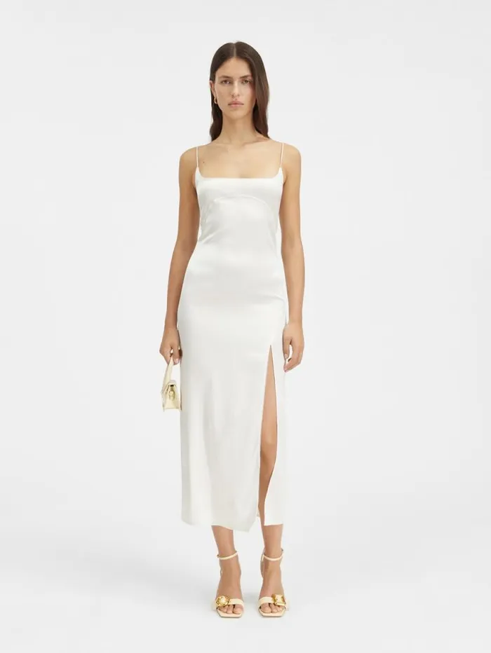 JACQUEMUS The Notte Dress Offwhite Women Dresses and Skirts