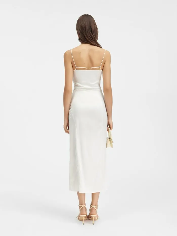 JACQUEMUS The Notte Dress Offwhite Women Dresses and Skirts JACQUEMUS The Notte Dress Offwhite Women Dresses and Skirts