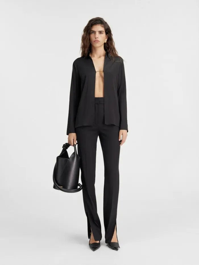 JACQUEMUS The Notte Shirt Black Women Tops and Shirts