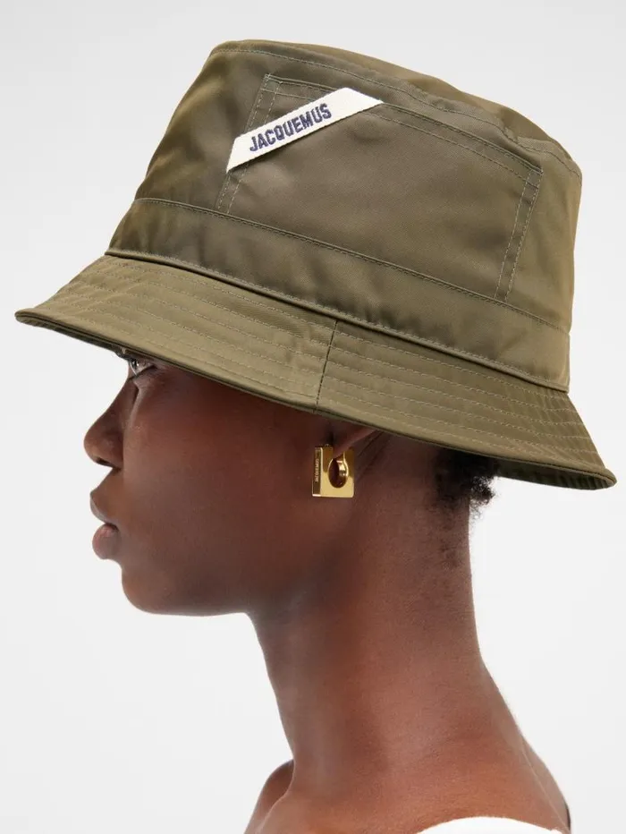 JACQUEMUS The Ovalie Bucket Hat Khaki WomenMen Hats