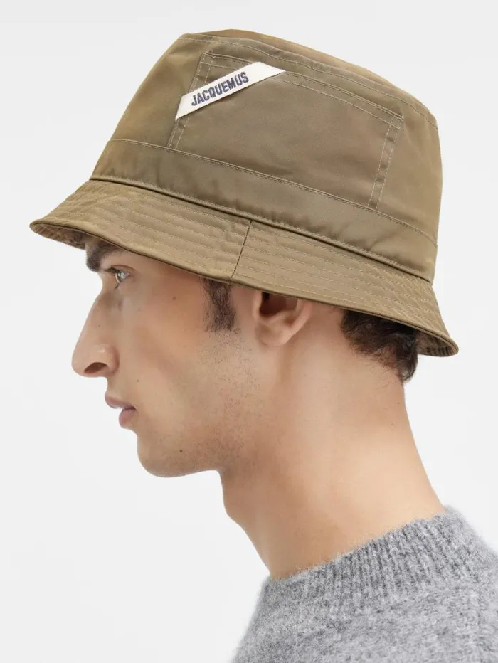JACQUEMUS The Ovalie Bucket Hat Khaki WomenMen Hats