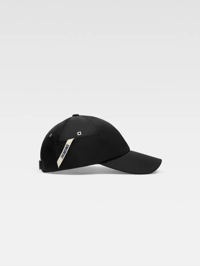 JACQUEMUS The Ovalie Cap Black WomenMen Hats