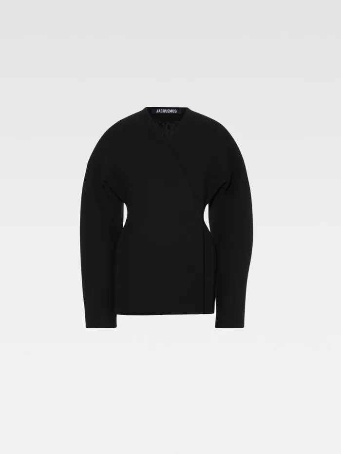 JACQUEMUS The Ovalo Dress Black Women Dresses and Skirts JACQUEMUS The Ovalo Dress Black Women Dresses and Skirts