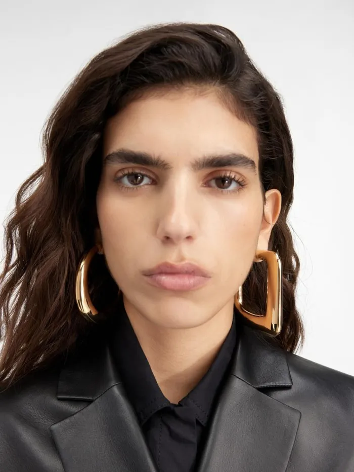 JACQUEMUS The Ovalo Large Hoops Earrings Light Gold Women Jewellery JACQUEMUS The Ovalo Large Hoops Earrings Light Gold Women Jewellery