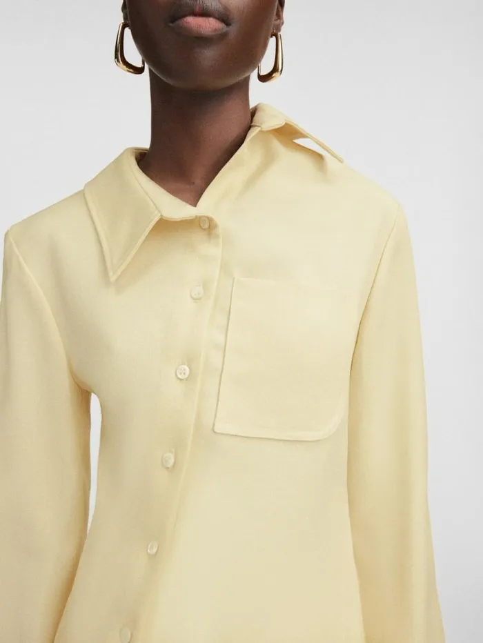 JACQUEMUS The Pablo Shirt Pale Yellow Women Tops and Shirts JACQUEMUS The Pablo Shirt Pale Yellow Women Tops and Shirts
